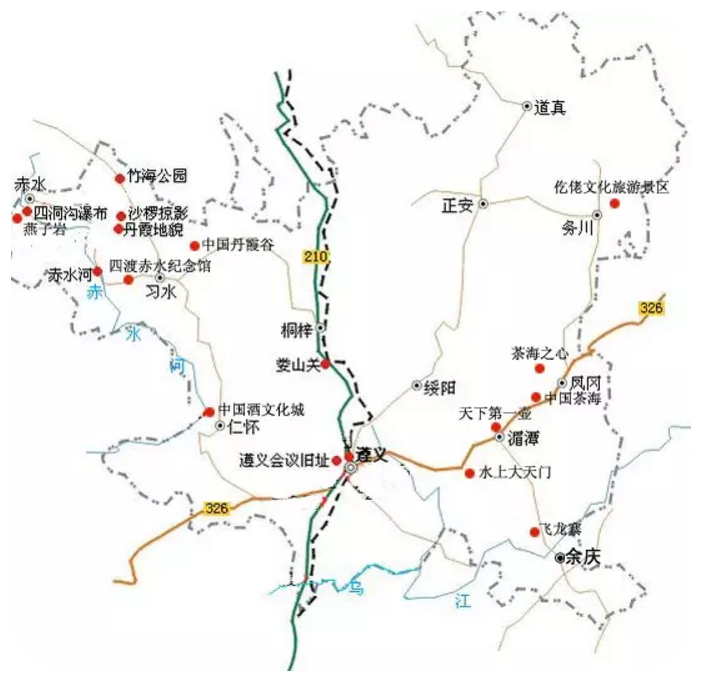 遵义最新旅游地图4a精简版